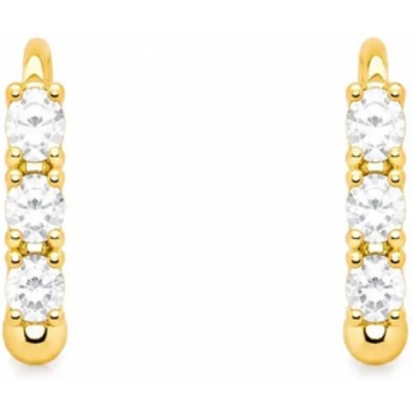 Raina Jewels 22ct Yellow Gold Tiny Sparkly Hoop Huggie Childrens Earrings 8.4mm