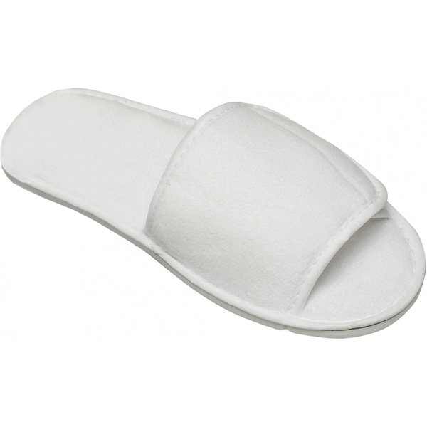 Towel City Men's Open Toe Slippers in White | Size: 4