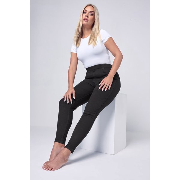 Yours Women's Black Pull On Jenny Jeggings