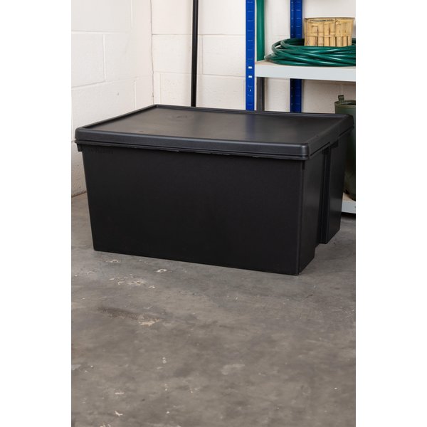 Wham Bam 1 x 150L Stackable Storage Box & Lid in Black