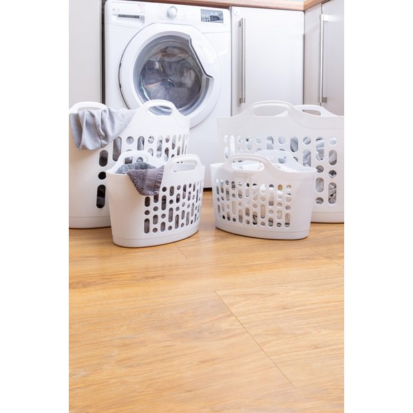 Wham Plastic 4 Piece Flexi Basket Set (2 x 8L/2 x 50L) in White