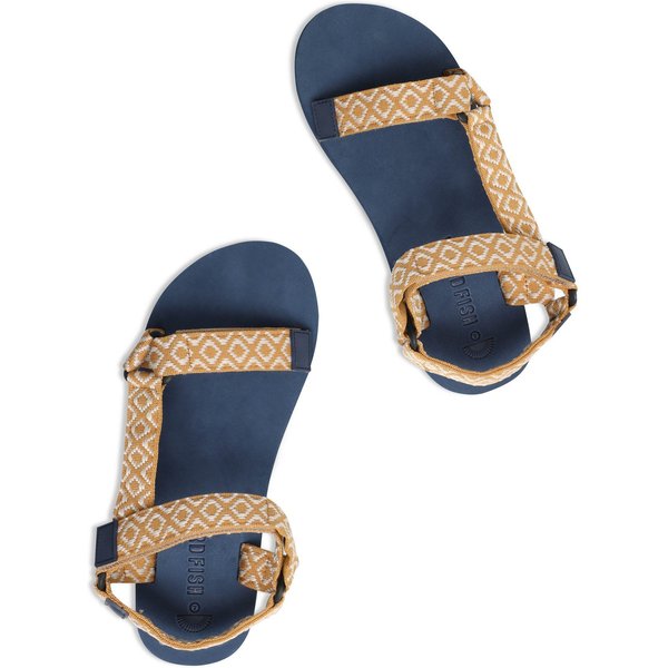 Weird Fish Women's Trek Walking Sandals in Mustard | Size: 5