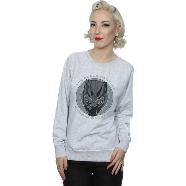 Black Panther Women's Made In Wakanda Sweatshirt in Grey | Size: Large