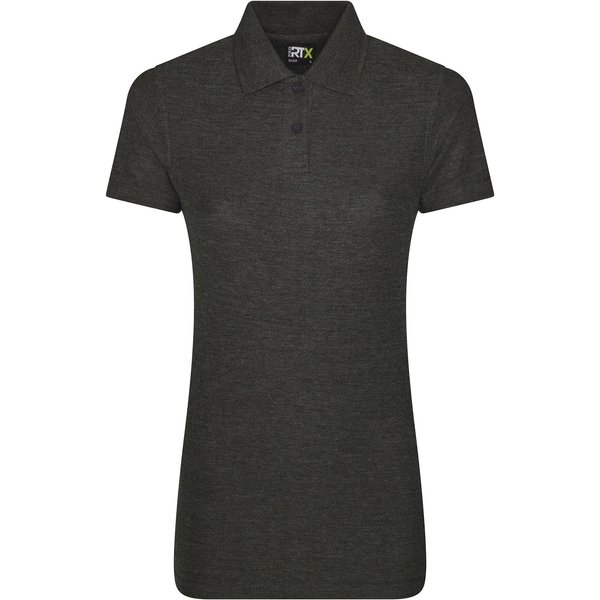 PRORTX Women's Pro Piqu Polo Shirt in Charcoal | Size: Large