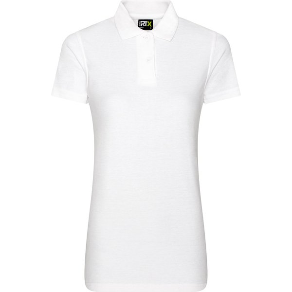 PRORTX Women's Pro Piqu Polo Shirt in White | Size: XL
