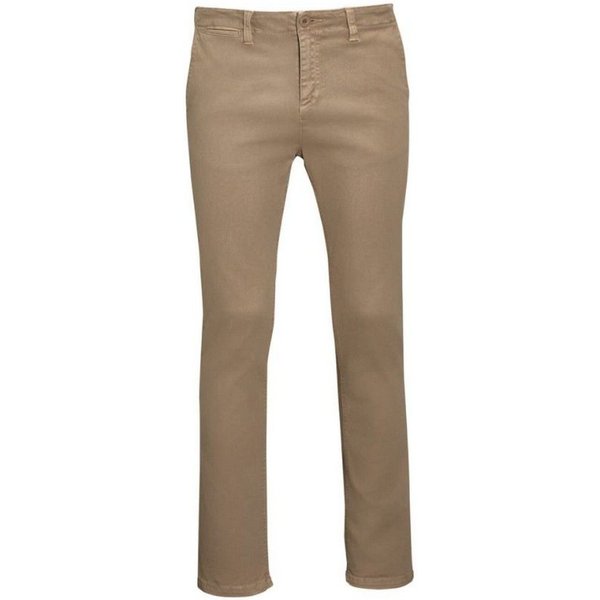 SOL'S Men's Jules Chino Trousers in Beige | Size: 28L