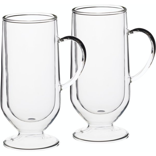 La Cafetiere La Cafetière Set Of 2 Double-walled Large Irish Coffee Glasses, Clear