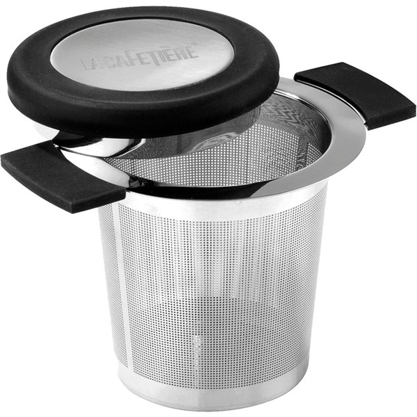 La Cafetiere Stainless Steel Tea Infuser Basket with Lid, 140ml in Silver