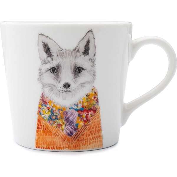 Mikasa Tipperleyhill 380ml Fine China Mug, Fox, Sleeved