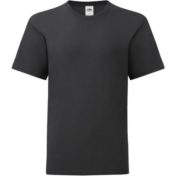 Fruit of the Loom Iconic T-Shirt in Black | Size: 12-13 Years