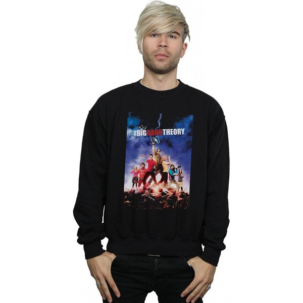 The Big Bang Theory Men's Character Poster Sweatshirt in Black | Size: XL