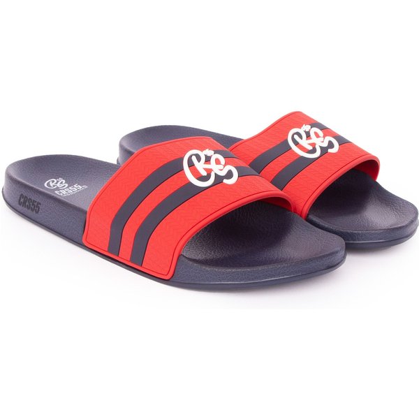 Crosshatch Men's Hamlax Sliders in Red | Size: 6