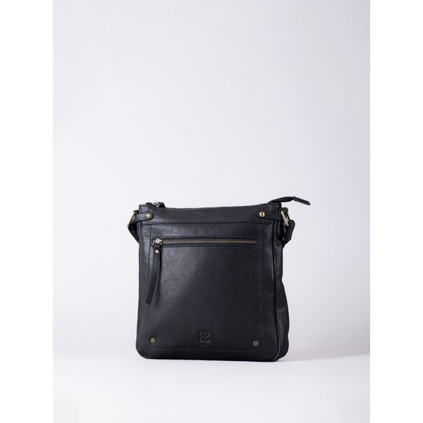 Lakeland Leather Women's 'Harstone' Large Leather Cross Body Bag in Black