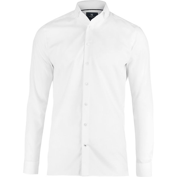 Nimbus Men's Portland Slim Shirt in White | Size: XL