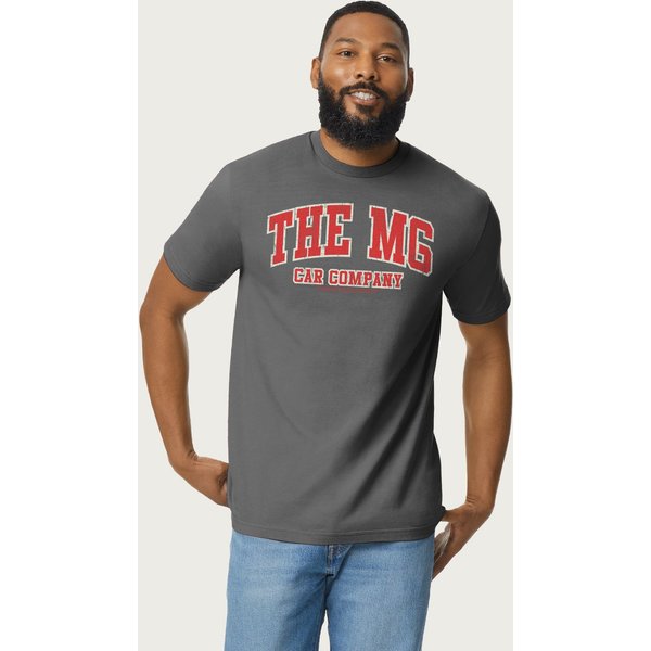 MG Men's Car Company British Motor Heritage T-Shirt in Charcoal | Size: Small