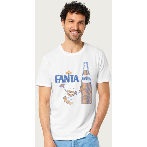 Fanta Men's 1970s Retro Bottle T-Shirt in White | Size: 2XL