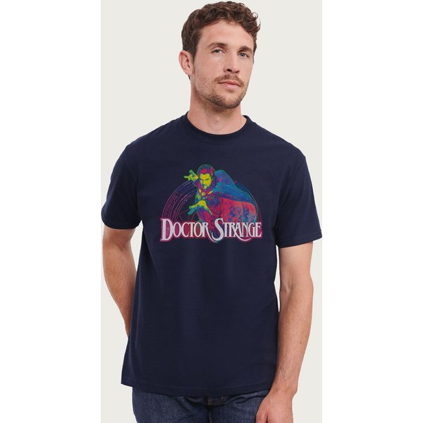 Doctor Strange Men's The Great Sorcerer Avengers Marvel T-Shirt in Navy | Size: 2XL