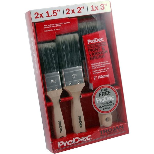 ProDec Trojan Paint Brush Set (Pack of 6) in Light Beige