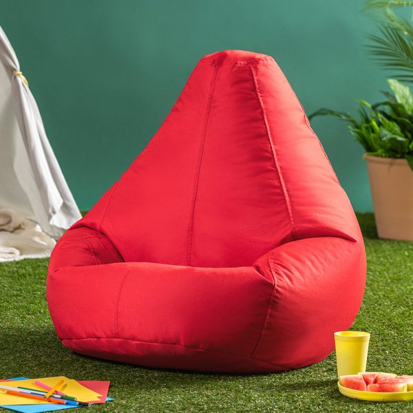 icon Kids High Back Bean Bag Red Indoor Outdoor Childrens Bean Bags