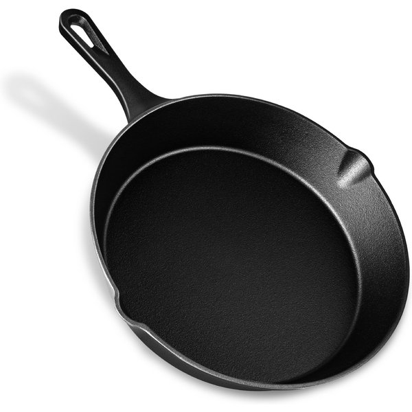 Vonshef Seasoned Cast Iron Skillet Pan, Black