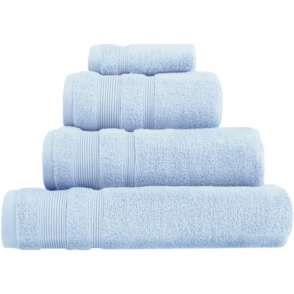Allure Zero Twist 2 Pack Bath Towels - Baby Blue, Blue