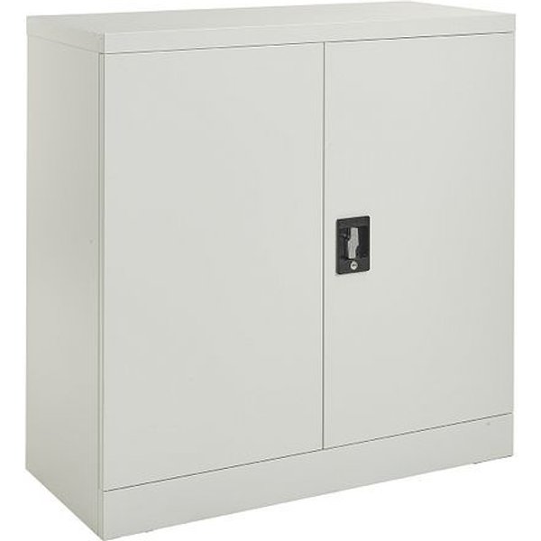 Moderna Steel Storage Cabinet Lockable 2 Doors 1 Shelf Grey 90cm
