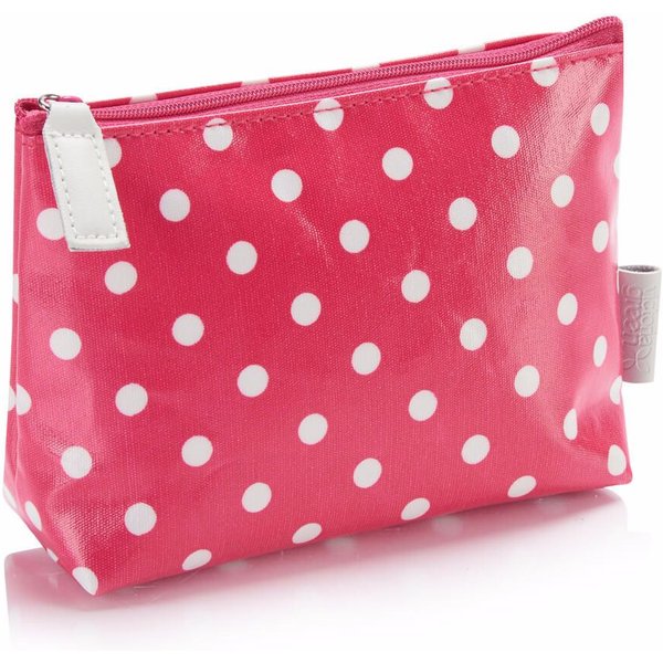 Victoria Green Women's Red Polka Dot Makeup Bag in Pink