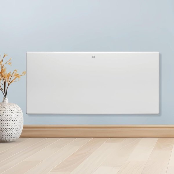 Electric Panel Heater Wall Mounted Or Freestanding 1200W Thermostat And Timer - White, White