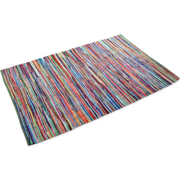 Allure Home Fashions Chindi Recycled Rag Rug With Fringe 45 50 X 80Cm, Multi