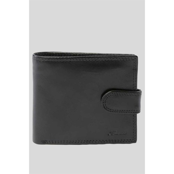 Ashwood Leather Men's Classic Leather Billfold Wallet with 3 Card Slots & ID Tab in Black