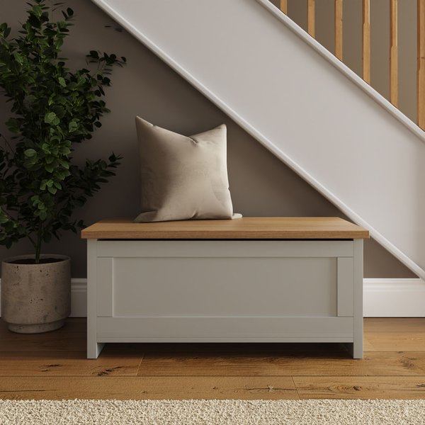 Lancaster Ottoman Storage Grey, Grey