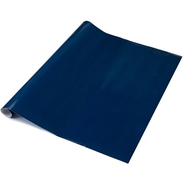 D-C-Fix Glossy Navy Blue 45cm x 5m Self-adhesive Vinyl Wrap for Doors and Furniture, Blue