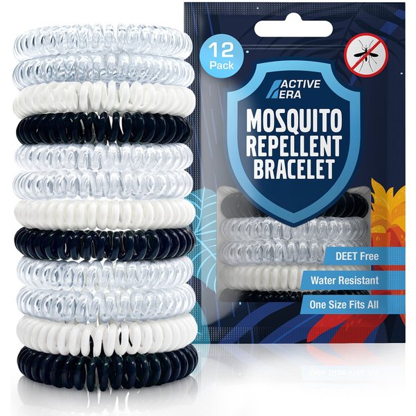 Active Era Mosquito Repellent Bands - 12 Pack with 3 Colours