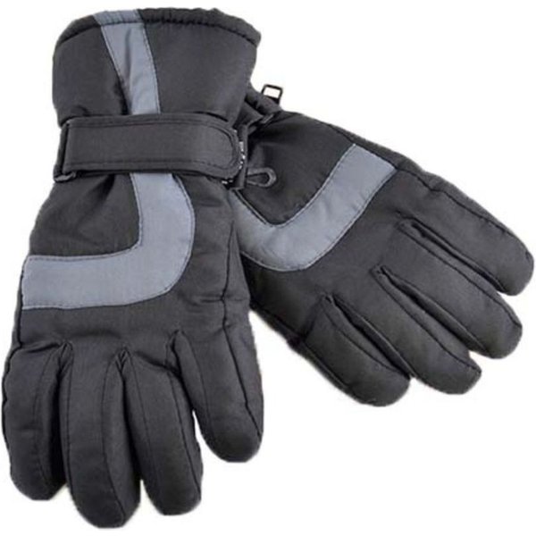 Thinsulate Boy's 3M Lined Waterproof Thermal Ski Gloves in Black | Size: 10-11 Years