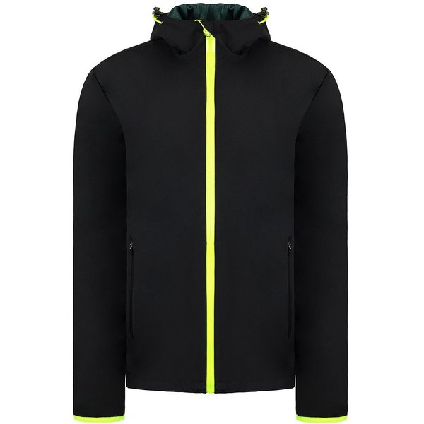 Aston Martin Men's F1 Official Team Long Sleeve Black Lifestyle Rain Jacket | Size: XS
