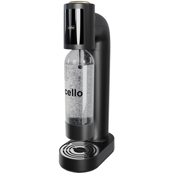 Cello Soda Maker w/ CO2 Gas Canister - Black, Black