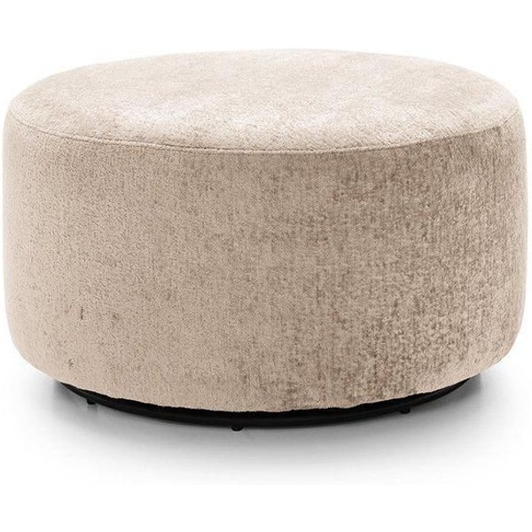 Abakus Direct Harriet Crushed Chenille Swivel Footstool in Cream