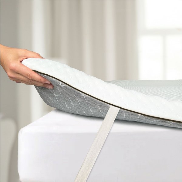 Brightr Sleep Titan 2 in 1 Firm/Extra Firm Mattress Topper in White | Size: EU King