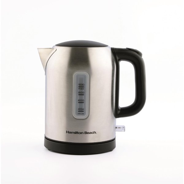 Hamilton Beach Compact 1L Kettle Brushed in Silver