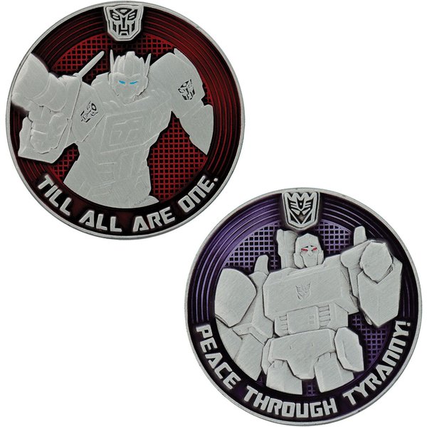 Transformers G1 Limited Edition Numbered Metal Good vs Bad Flip Coin