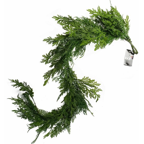 Leaf 140Cm Artificial Trailing Hanging Fern Garland Plant Realistic, Green
