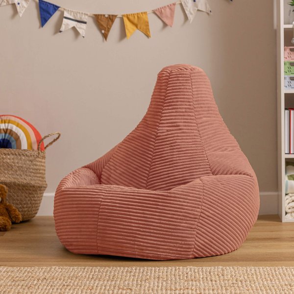 icon Kids Bean Bag, Dalton, Corduroy in Light Pink