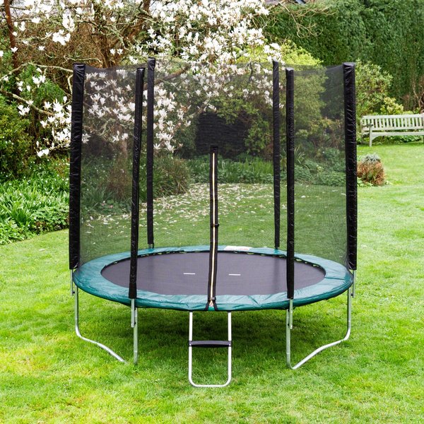 Artemis Home 10ft External Net Trampoline Package - Green, Green