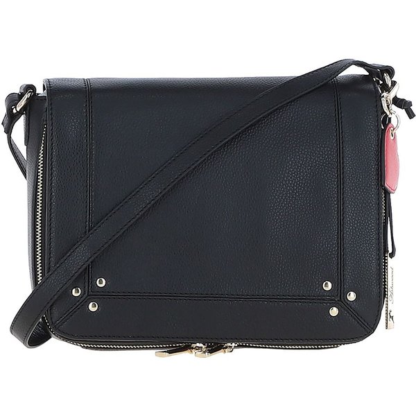 Ashwood Leather Women's 'Tsanta' Flap Over Real Leather Shoulder Bag in Black
