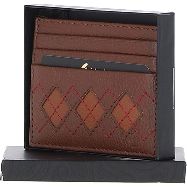 GABICCI Men's Real Leather Card Holder in Tan