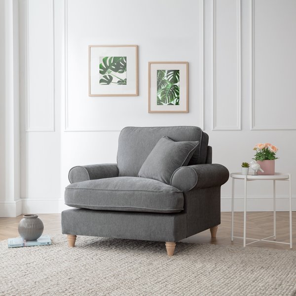Sofa Dept Donovan Armchair Manhattan Charcoal, Black