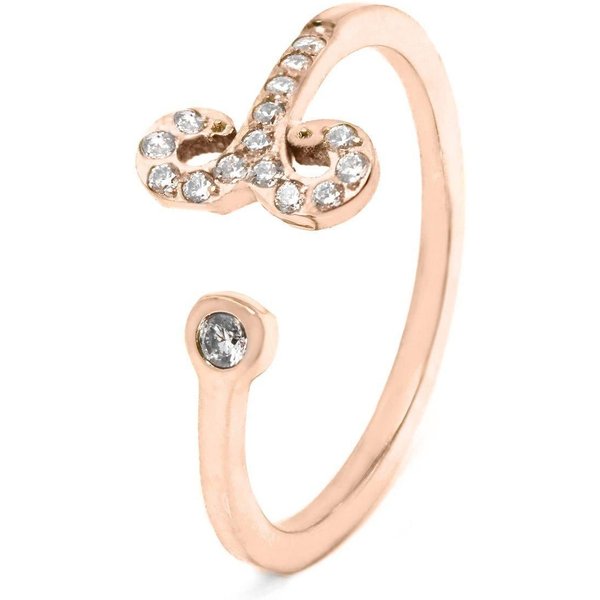 Aries Ring with CZ Stones - Rose Gold