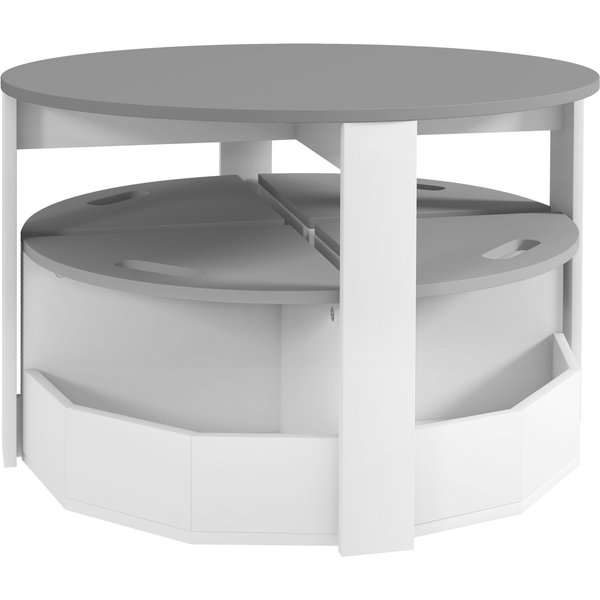 AIYAPLAY Five-Piece Kids Table & Chairs Set with Storage in Grey | Size: 1 Pack