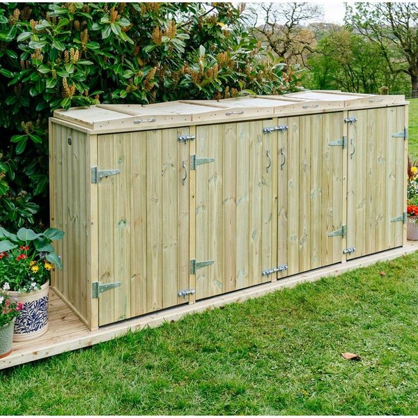 The Garden Village Shireburn 8 Recycle Box Store, Brown
