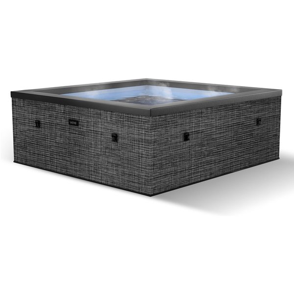 Wave Spas Wave Garda 4-Person Foam Hot Tub with Integrated Heater & 70 Jets in Dark Grey